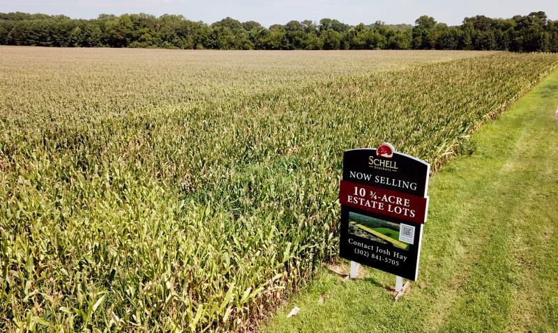 Schell Brothers is selling 10 lots along New Road in front of the proposed Glenwood subdivision. The lots are not part of the project. NICK ROTH PHOTO